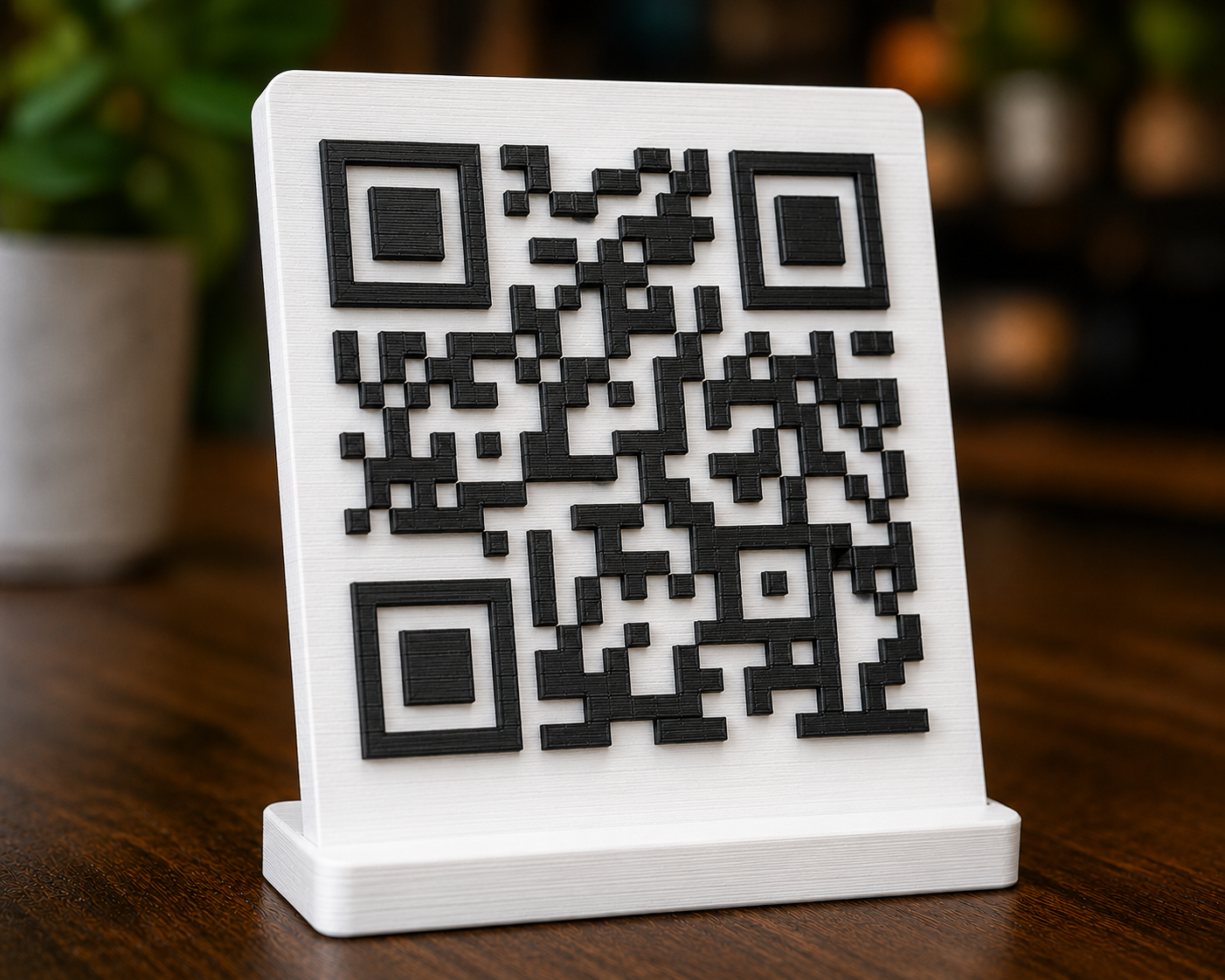 3D-printed QR code stand